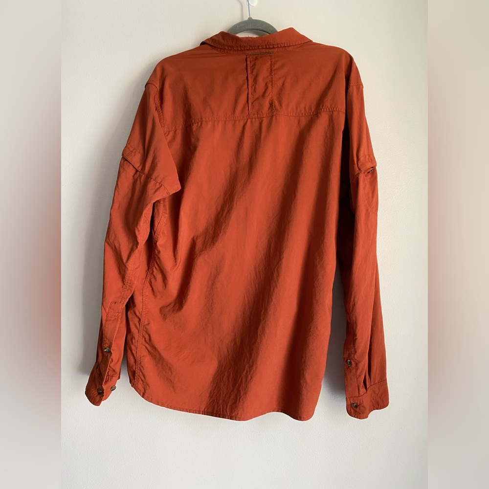 REI Co-op long-sleeve button up shirt in a rust/orange color large - Picture 2 of 10